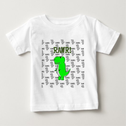 Cute en Angry T-Rex met zwart-wit patroon (Voorkant)