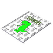 Cute en Angry T-Rex met zwart-wit patroon Notitieboek (Linkerzijde)