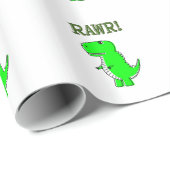 Cute en Angry T-Rex RAWR Cadeaupapier (Rol Hoek)