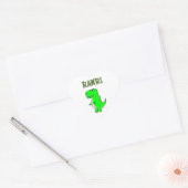Cute en Angry T-Rex RAWR Hart Sticker (Envelop)