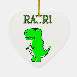 Cute en Angry T-Rex RAWR Keramisch Ornament