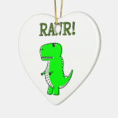 Cute en Angry T-Rex RAWR Keramisch Ornament (Links)