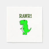 Cute en Angry T-Rex RAWR Servet (Voorkant)
