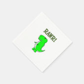 Cute en Angry T-Rex RAWR Servet (Hoek)