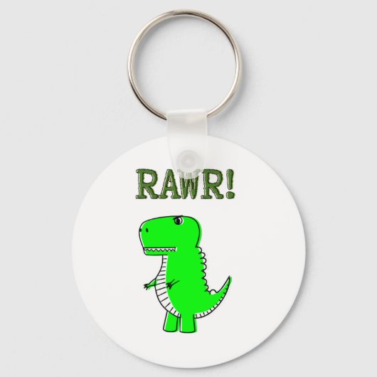 Cute en Angry T-Rex RAWR Sleutelhanger (Voorkant)