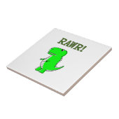 Cute en Angry T-Rex RAWR Tegeltje (Zijkant)