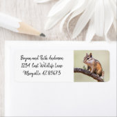 Cute en chubby chipmunk etiket (Insitu)