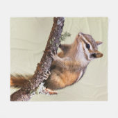 Cute en Chubby Chipmunk Fleece Deken (Voorkant (Horizontaal))