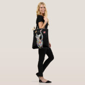 Cute en Colorful Cat Canvas tas (Op model)