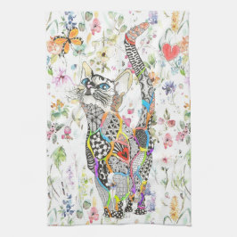 Cute en Colorful Cat Kitchen Towel Theedoek