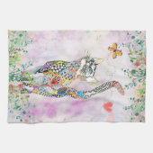 Cute en Colorful Cat Kitchen Towel Theedoek (Horizontaal)