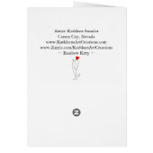 Cute en Colorful Cat Wenskaart (Achterkant)