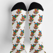 Cute en Colorful Dachshund Socks Sokken (Top)