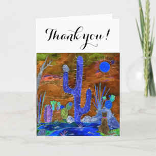 Cute en Colorful Desert Cat Wenskaart Kaart