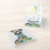 Cute en Colorful Dog Onderzetter (Schuin)