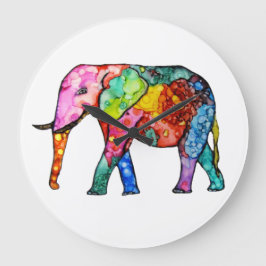 Cute en Colorful Elephant Clock Grote Klok