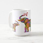 Cute en Colorful Elephant Mok (Voorkant links)