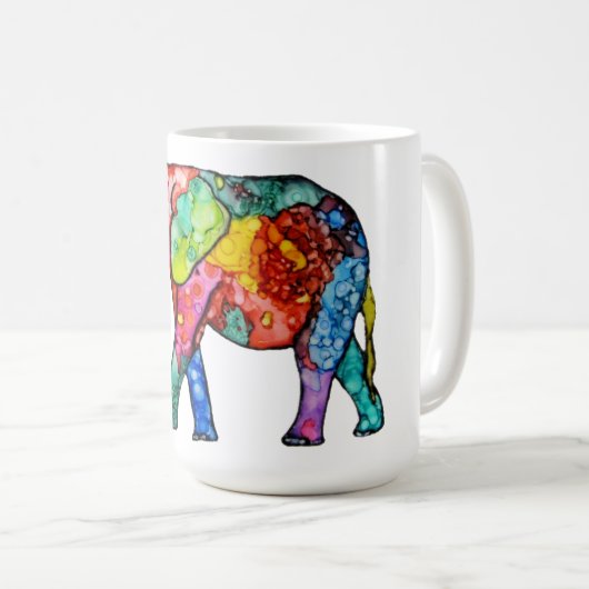 Cute en Colorful Elephant Mok (Voorkant rechts)