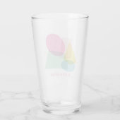 Cute en Colorful Geometric Collage Persoonlijk Glas (Achterkant)