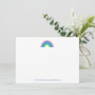 Cute en Colorful Geometric Rainbow, speciaal geper Notitiekaartje
