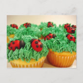 Cute en colorful ladybug cupcakes briefkaart (Voorkant)