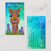 Cute en Colorful Llama/Alpaca Visitekaartje (Voorkant / Achterkant)