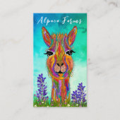 Cute en Colorful Llama/Alpaca Visitekaartje (Voorkant)