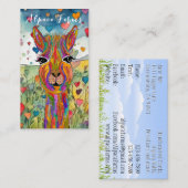 Cute en Colorful Llama/Alpaca Visitekaartje (Voorkant / Achterkant)