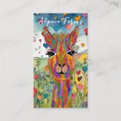 Cute en Colorful Llama/Alpaca Visitekaartje (Voorkant)