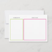 Cute en Colorful Recipe Kaart (Achterkant)