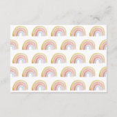 Cute en Colorful Waterverf Rainbow Baby shower Advieskaart (Achterkant)