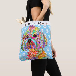 Cute en Colorful Yorkipoo Persoonlijk Tote Bag