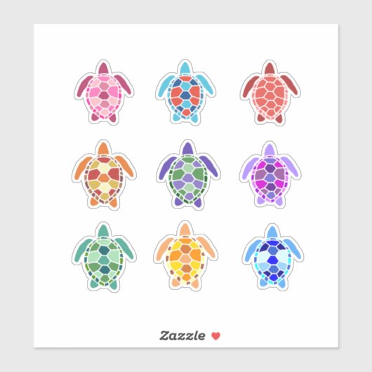 Cute en Colorful Zee Turks Set Sticker (Vel)