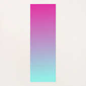 Cute en Comfortable Fuchsia en Blue Ombre Yogamat (Achterkant)