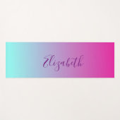 Cute en Comfortable Fuchsia en Blue Ombre Yogamat (Voorkant (horizontaal))