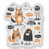 Cute en Creepy Sticker (Voorkant)