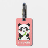 Cute en Cudly Baby Panda Bagagelabel (Achterkant verticaal)