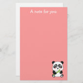 Cute en Cudly Baby Panda Briefpapier (Voorkant / Achterkant)