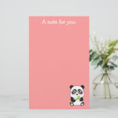Cute en Cudly Baby Panda Briefpapier (Staand voorkant)