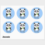 Cute en Cudly Baby Panda Ronde Sticker (Vel)
