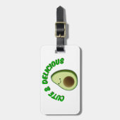 Cute en Delicious Avocado Bagagelabel (Voorkant verticaal)