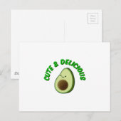 Cute en Delicious Avocado Briefkaart (Voorkant / Achterkant)