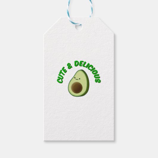 Cute en Delicious Avocado Cadeaulabel (Voorkant)