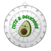 Cute en Delicious Avocado Dartbord (Voorkant)