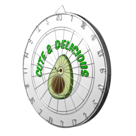 Cute en Delicious Avocado Dartbord (Voorkant Rechts)