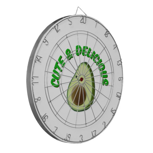 Cute en Delicious Avocado Dartbord (Voorkant Links)