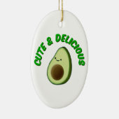 Cute en Delicious Avocado Keramisch Ornament (Rechts)