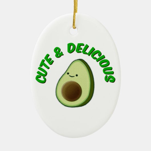Cute en Delicious Avocado Keramisch Ornament (Voorkant)