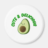 Cute en Delicious Avocado Magneet (Voorkant)