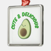 Cute en Delicious Avocado Metalen Ornament (Links)